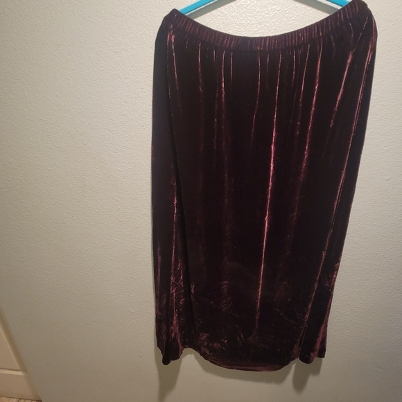 Eileen Fisher 2 piece velvet Plum Sleeveless top Size 1X with Skirt Size 2X - Picture 11 of 15